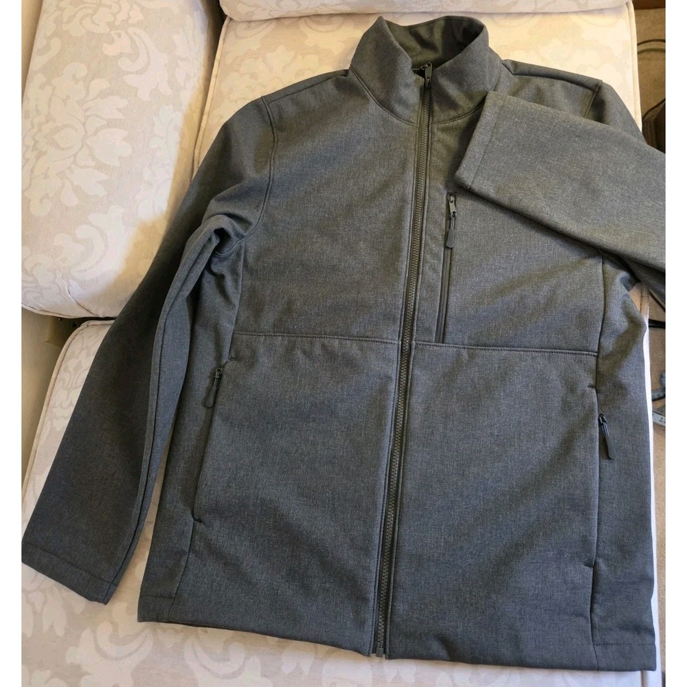 Quince Men's Softshell Fleece-Lined Full-Zip Jacket Heather Shady Sz M NEW! $160 - Picture 5 of 14
